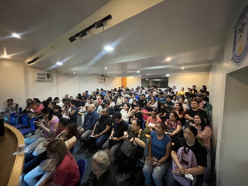 A packed room seen from the back at the NZIHS April 2026 free immigration seminar in the Philippines.