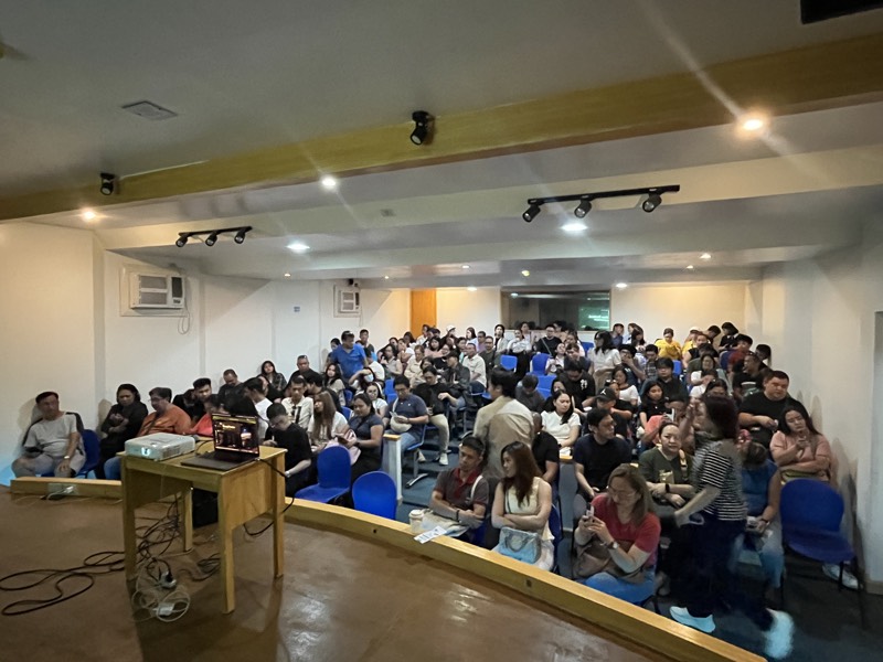 The audience viewed from the stage over the podium at the NZIHS April 2026 Philippines seminar.