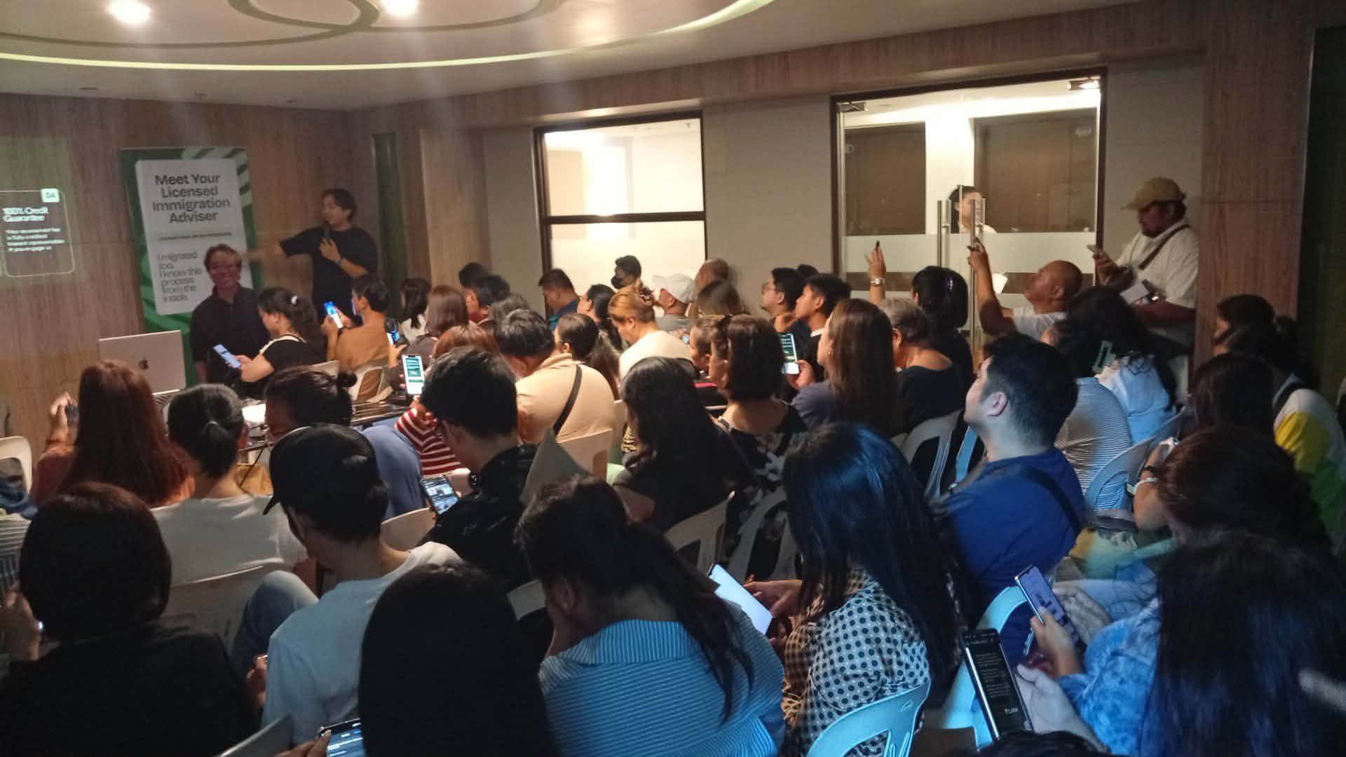 Attendees booking a consultation during the seminar